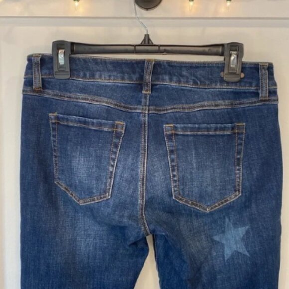 CABI star frayed hem slim straight boyfriend jeans - Picture 6 of 9